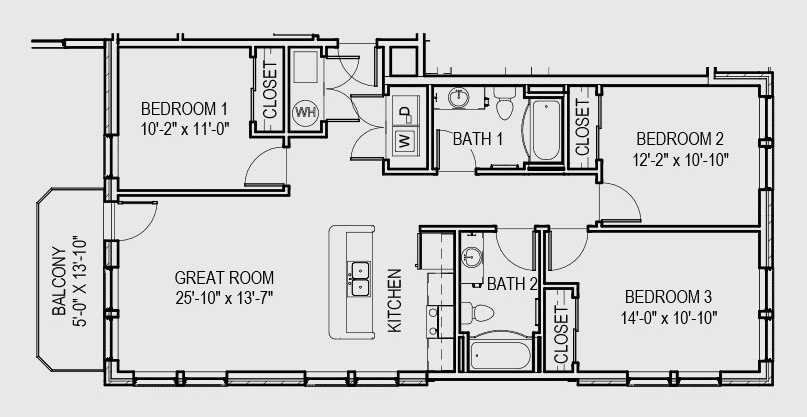 3 Bedroom Apartments | Bloomington Gateway | Commercial Space and