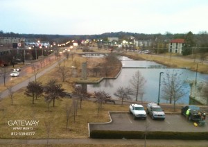 Top floor view North of Miller-Showers Park